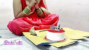 Sasur ji, didn't you crave choda bahu on anniversary after cake? Father-in-law pounds daughter-in-law hard!