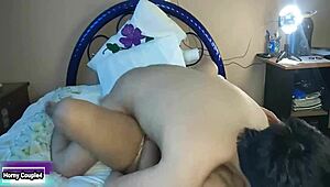 i spread my horny friend's legs wide to thrust into her tight shaved wet pussy