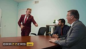 Jewelz Blu's Double Cock Office Fuckfest at Retirement Party