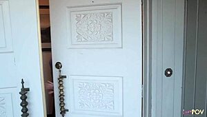 A brunette milf and redhead lesbian kiss then finger trimmed pussies to muff diving orgasms