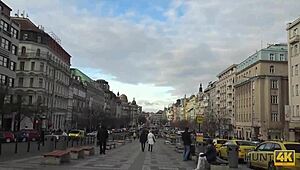 Prague Pickup Ignites Brunette's Cash-Fueled Passionate Ecstasy