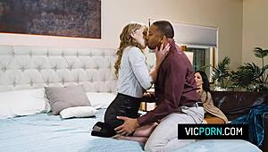 hey babe, watch my horny hubby rail the coach right in front of me!