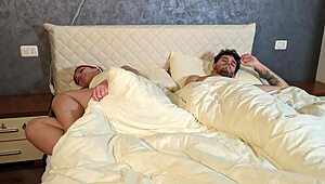 redhead dares me to fuck harder in pov sharing bed cum on face