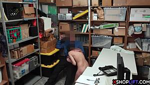 Naughty Shop Teen Punished with Hard Anal Fuck After Getting Caught Stealing