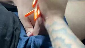 Uber Driver Gets Horny Watching Pierced Nipple Kiss