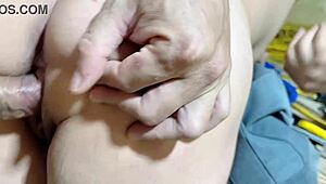 lucky plumber anh fixes pipes with hot vietnamese babe's wet help!