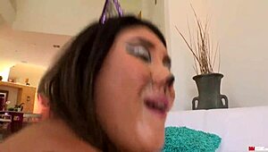 oiled brunettes keira croft and brenna sparks share dildos then double anal cumswap deepthroat