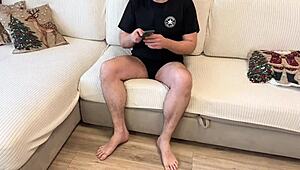 stepsister shows up called a whore cum on her tits russian talk