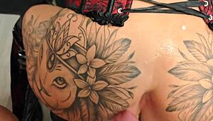 Client rips my clothes then fills my huge melons with hot milk