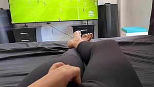 fun break watching colombia soccer match