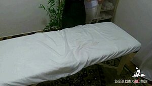 a patient sneaks into the office for a secret amateur massage session caught on camera