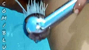 dirty latina flashes pussy girlfriend cleans then dirties it