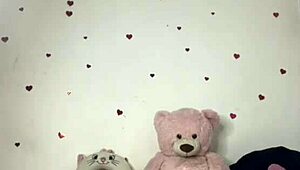 skinny teen cutie rams her dildo deep making her tight pussy gush