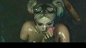 yo harley wraps her big tits around that monster cock for a wet titty fuck cumshot