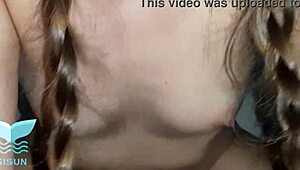 famous youtuber rides cock wild with pigtails bouncing hard