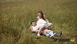 i couldn't resist that bride running off to ride the shepherd's cock outdoors