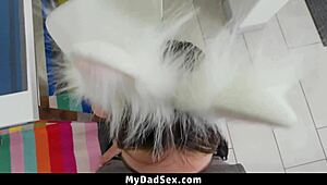 Stepdaughter Begs Daddy for Bent Over Doggystyle POV Fuck Again!