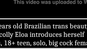 meet nicolly eloa the stunning 18 year old brazilian trans with huge cock