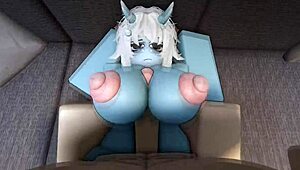 havin rough roblox sex with hot demon ridin monster cock creampie mess 🔥😈💦