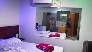 Two young stepdaughters squirt and kiss while ffm fucking perverted neighbor's big clit licking session