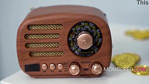 Busty Tanned Milf Rides Cock in Fishnets Cowgirl