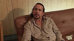 Blonde Bombshell Bent for Mature Man's Deep Anal Surprise