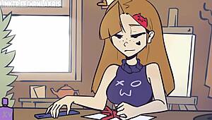 A girl fucks her boyfriend with big tits and pussy action