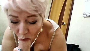 🤤 aimee the hot milf queen sucks married cocks deepthroat style with hubby watching her tease big natural tits!