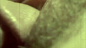 vintage hairy pussies get blown and fucked raw in retro interracial action