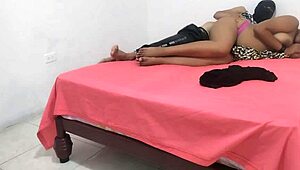 Tall Submissive Latina Student Fills Huge Ass with Friend's Thick Cock