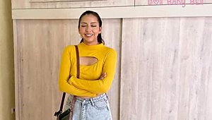 shy petite latina leaves home for first wild fuck