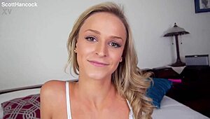 God, emma hix's sexy skinny petite blonde body in pov blowjob drives me wild ending in hot facial cumshot