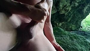 whoa busting this huge cum load deep in the jungle cave 😍💦