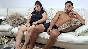 her husband films every thrust as his chubby latina wife gets pounded by another man