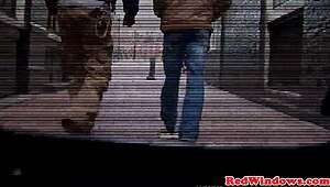 dutch hooker takes it doggystyle from tourist till he blasts cum all over her