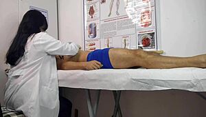 nurse sees cock rise hard ready for tight pussy hospital action