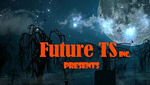 my huge cock throbs for halloween shemale cumshot explosion