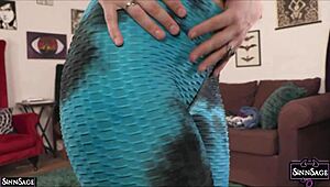 hot brunette sinn sage flaunts juicy tits and long legs