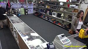 busty french babe takes huge american cock deep in casting