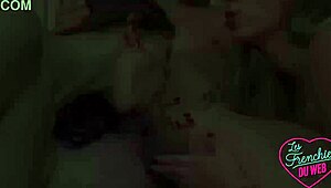 Ariana and Anita's Hot French Lesbian Lingerie Threesome Slut Fest Explodes!