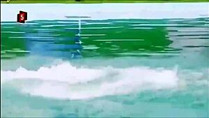 Danish Bikini Girls Wipeout Pool Fun