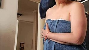 Chubby Latina Milf Gives First-Time Blowjob and Takes Facial Cumshot