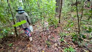 amateur thai villagers fuck hard in public forest 4k outdoor creampie