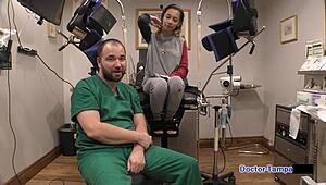 Dr Tampa Humiliates Olympic Failure Kalani Luana in Latex Gloves and Hospital Leggings Spreading