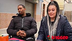 mature chloe's funny first black monster cock interview turns public outdoor riding deepthroat moaning european cougar fantasy