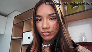 nick niquita's tight brazilian indian ass takes huge monster cock pounding to real orgasm no pussy