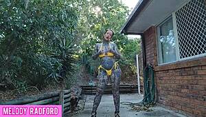 melody radford twerks slaps huge ass in micro bikini haul