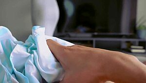 Muslim cleaning lady catches masturbation then rides cock deep cowgirl moaning hard