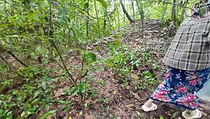 amateur thai villagers fuck hard in public forest 4k outdoor creampie