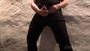 Chubby Office Edger Flashes Shaved Pussy At Work Again!